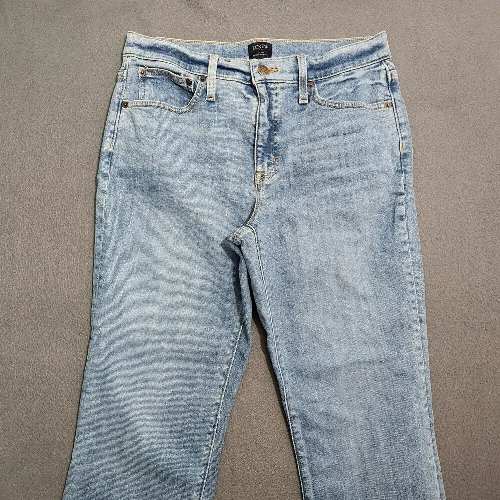 J. Crew Factory Jeans Women 27 Mid Rise Slim Boyfriend Light Wash